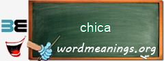WordMeaning blackboard for chica